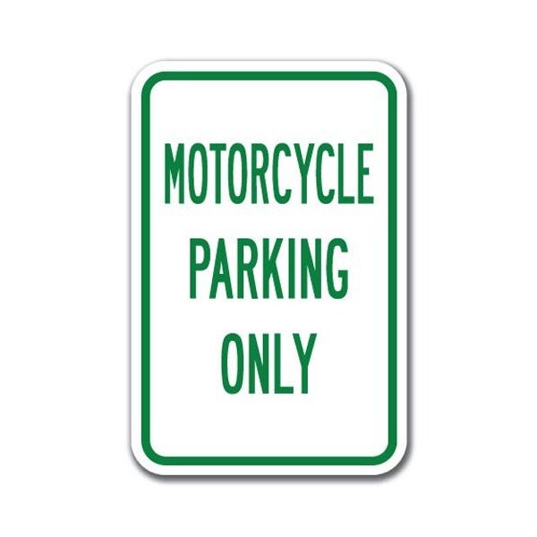 Signmission Motorcycle Parking Only 12inx18in Heavy Gauge Aluminums, A-1218 Bicycle - Motorcycle Pk Only A-1218 Bicycle - Motorcycle Pk Only - main